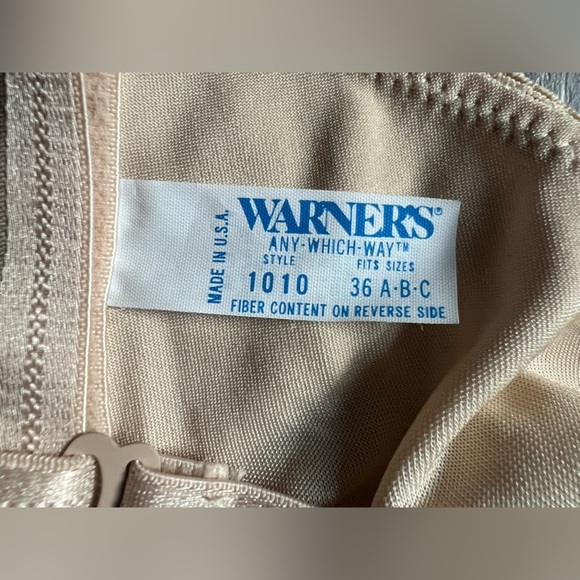 Vintage Warner’s Any Which Way Wire Free Cream Triangle Wrap Bralette 36 A B C - Picture 4 of 13